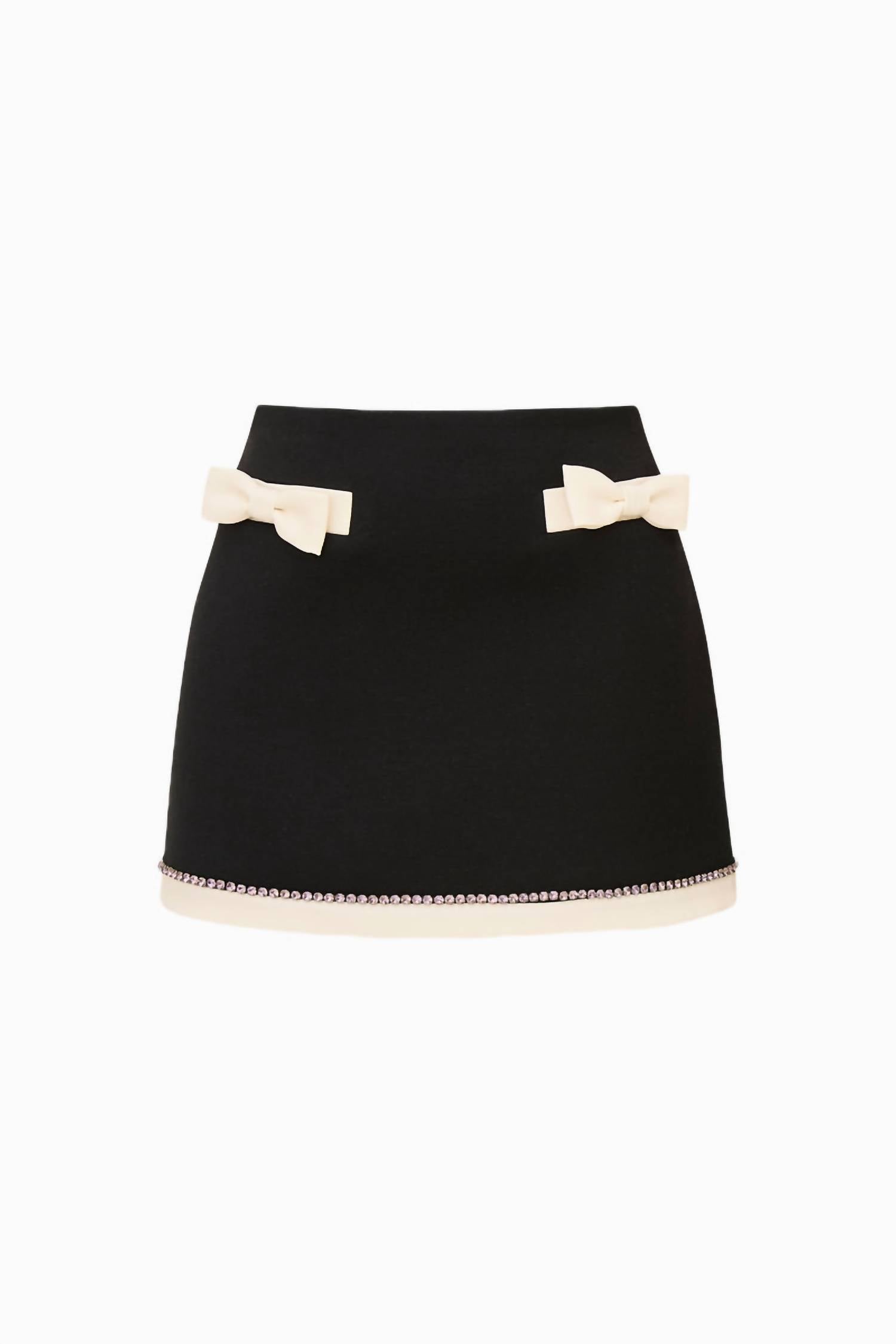 Loveshackfancy - Edeness Bow Embellished Mini Skirt