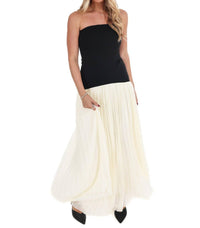 Mable - Amour Strapless Drop Waist Pleated Maxi Dress