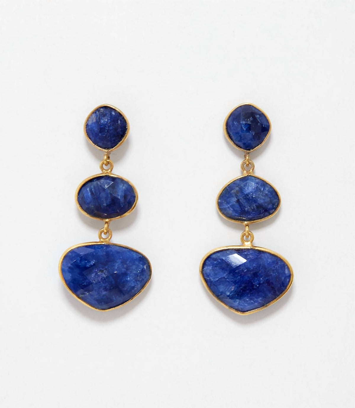 Felix Z - Triple Drop Gemstone Earrings