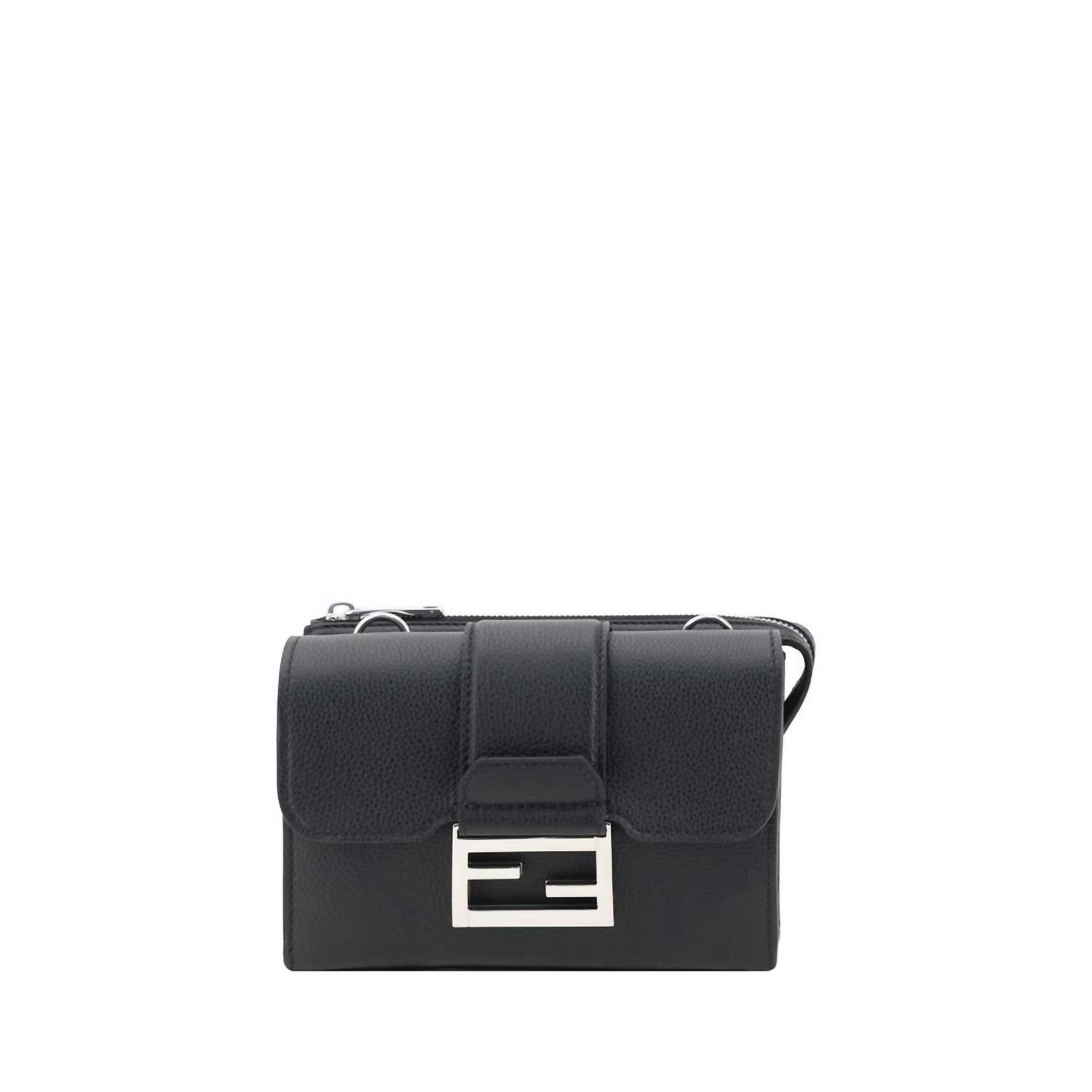 Fendi - Women's Double Baguette Shoulder Bag - bags - black - handbags