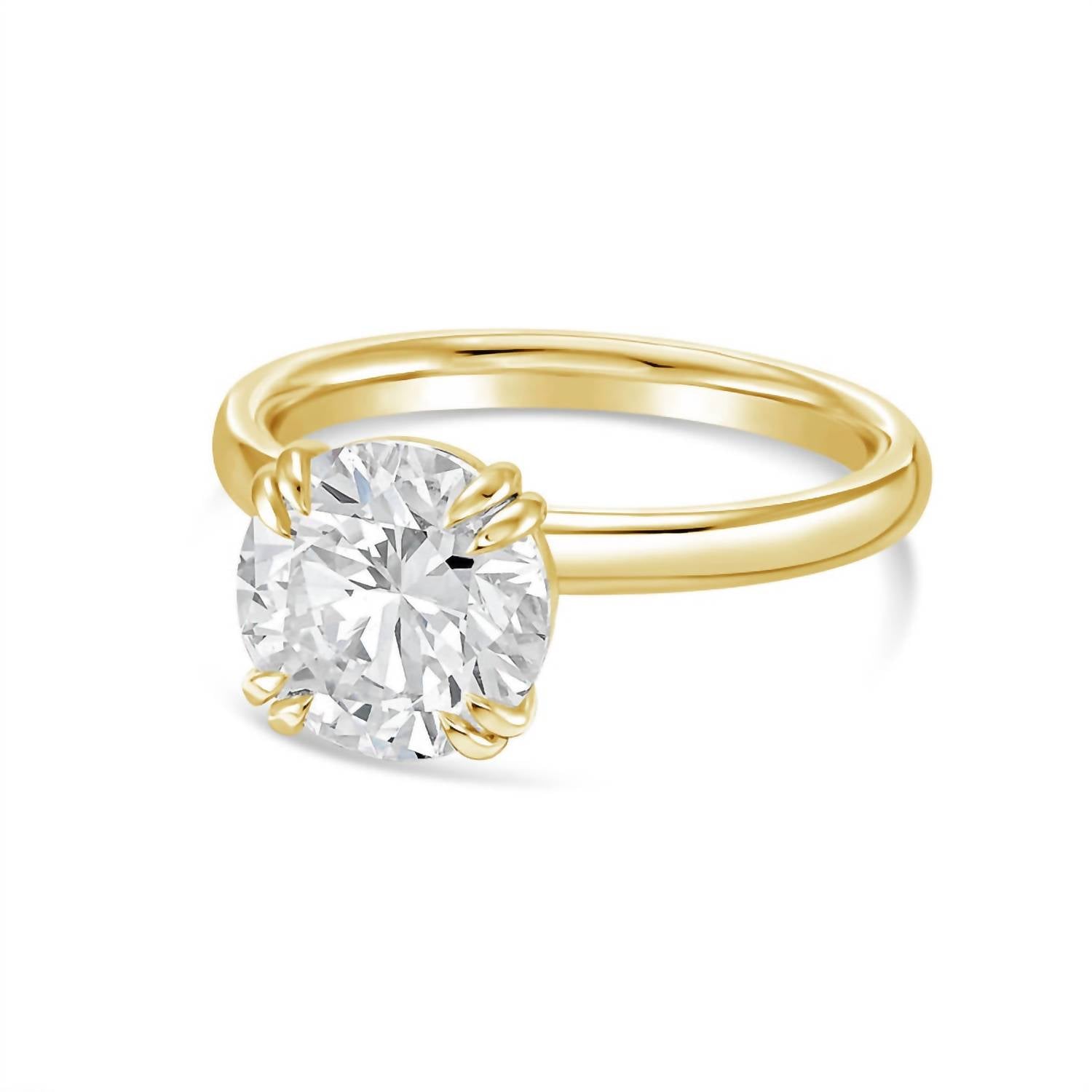 Diana M Jewels - 4.00 Ct Round-cut Lab-grown Diamond Solitaire Ring In Split Claw Setting