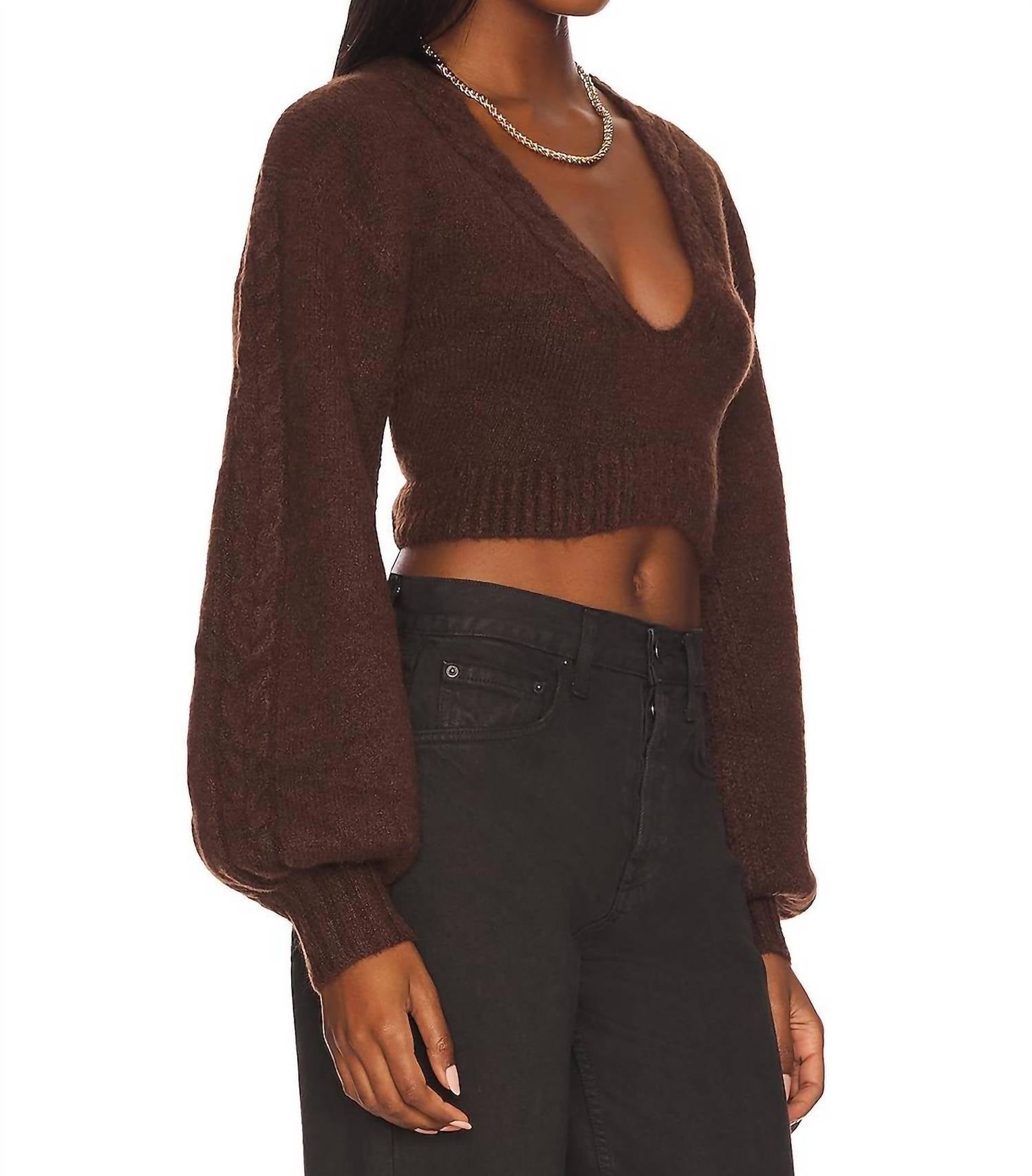 For Love & Lemons - Amelia Crop Sweater