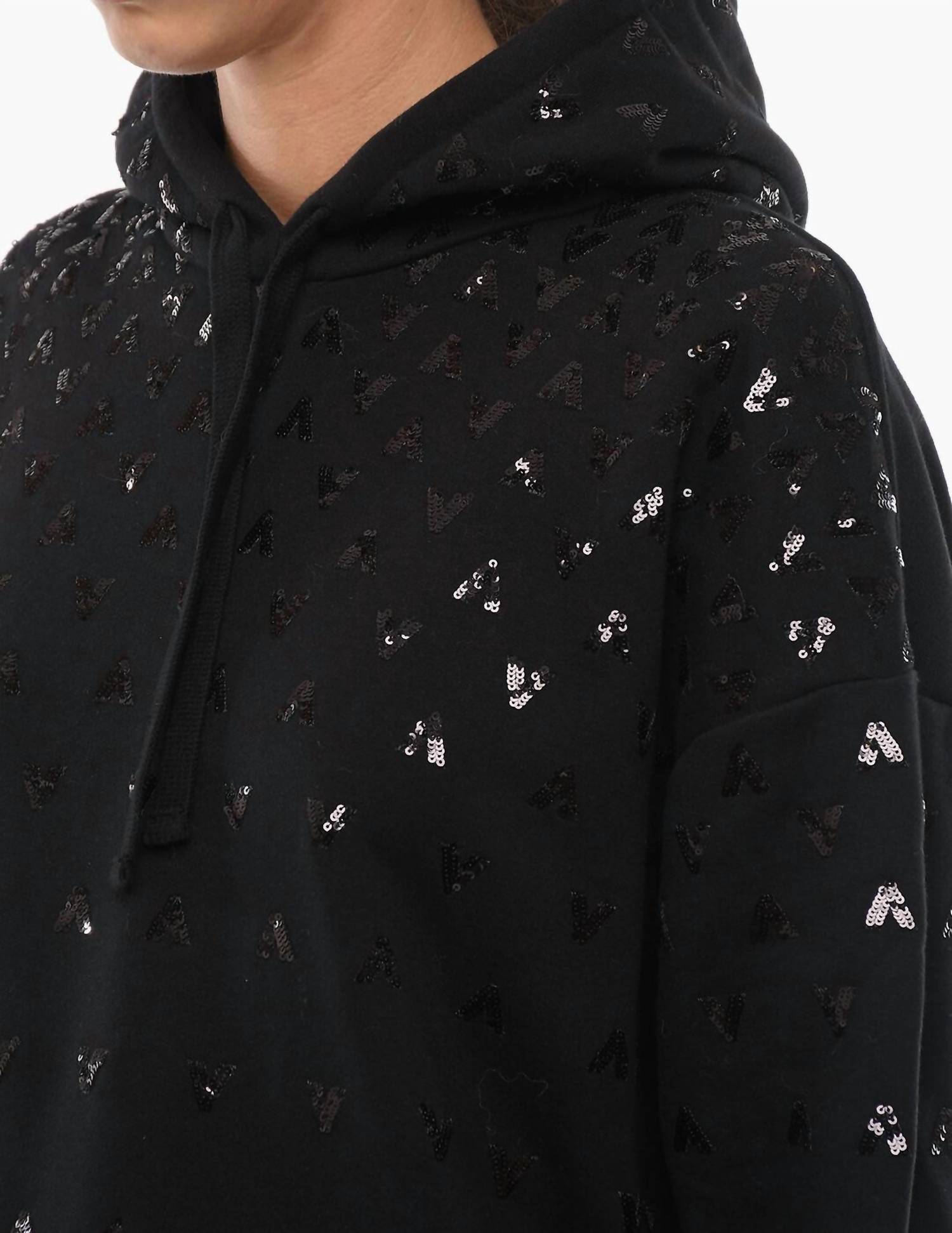Valentino - All Over Sequined Monogram Hoodie