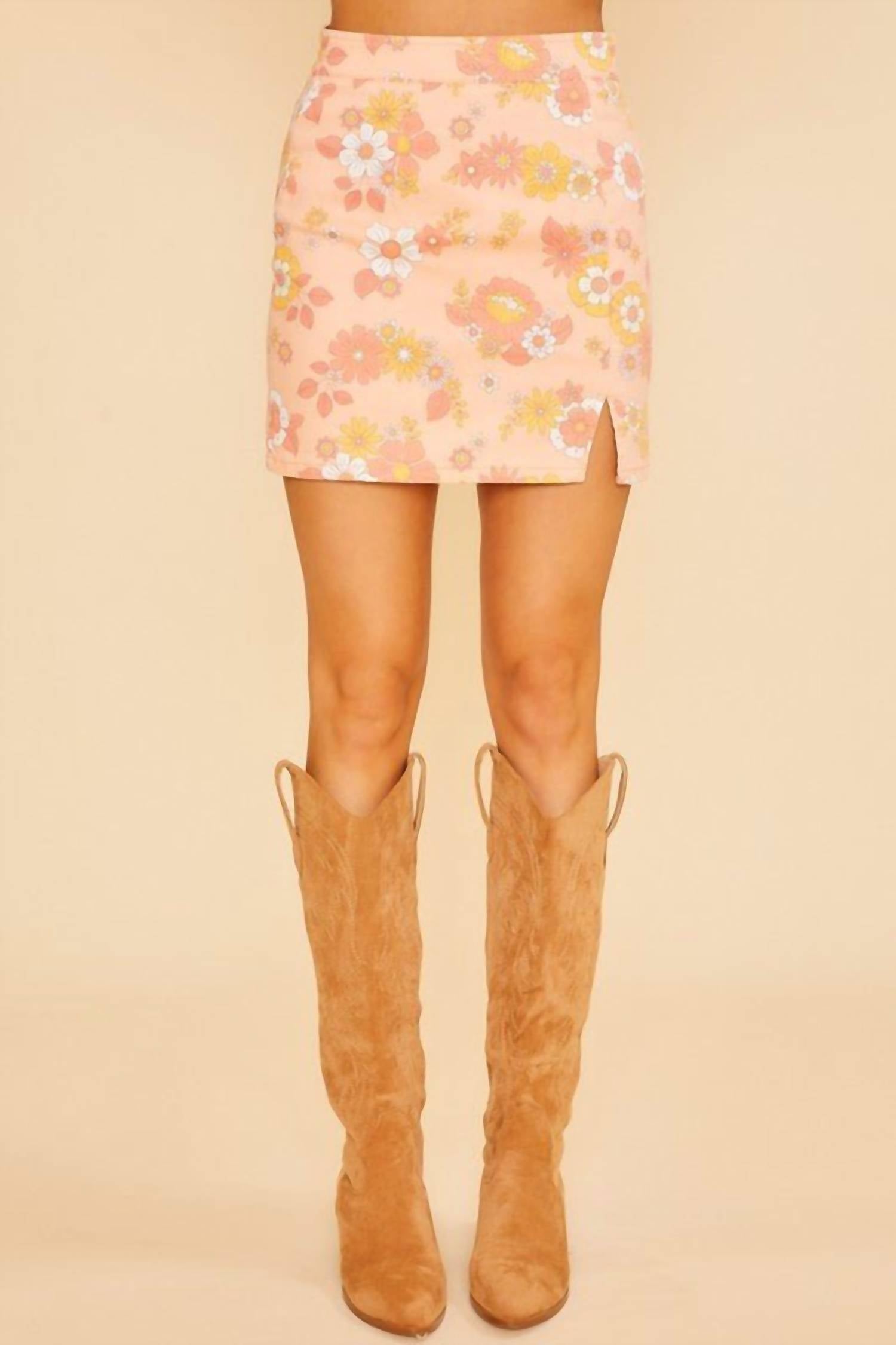 Disco Avenue Ever After Mini Skirt in orange - women's skirt