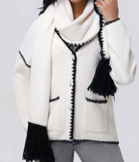 525 America - Tierney Whipstitch Scarf Neckline Cardigan