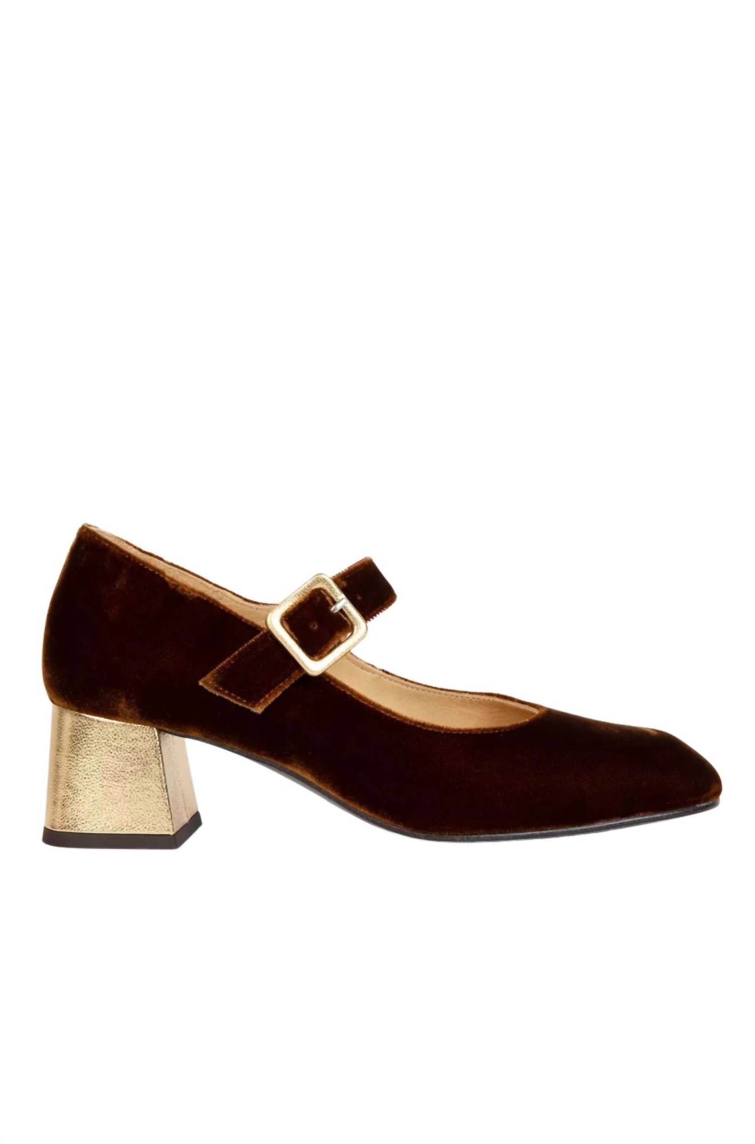 Penelope Chilvers - Women's Mid Mary Jane Velvet Shoe