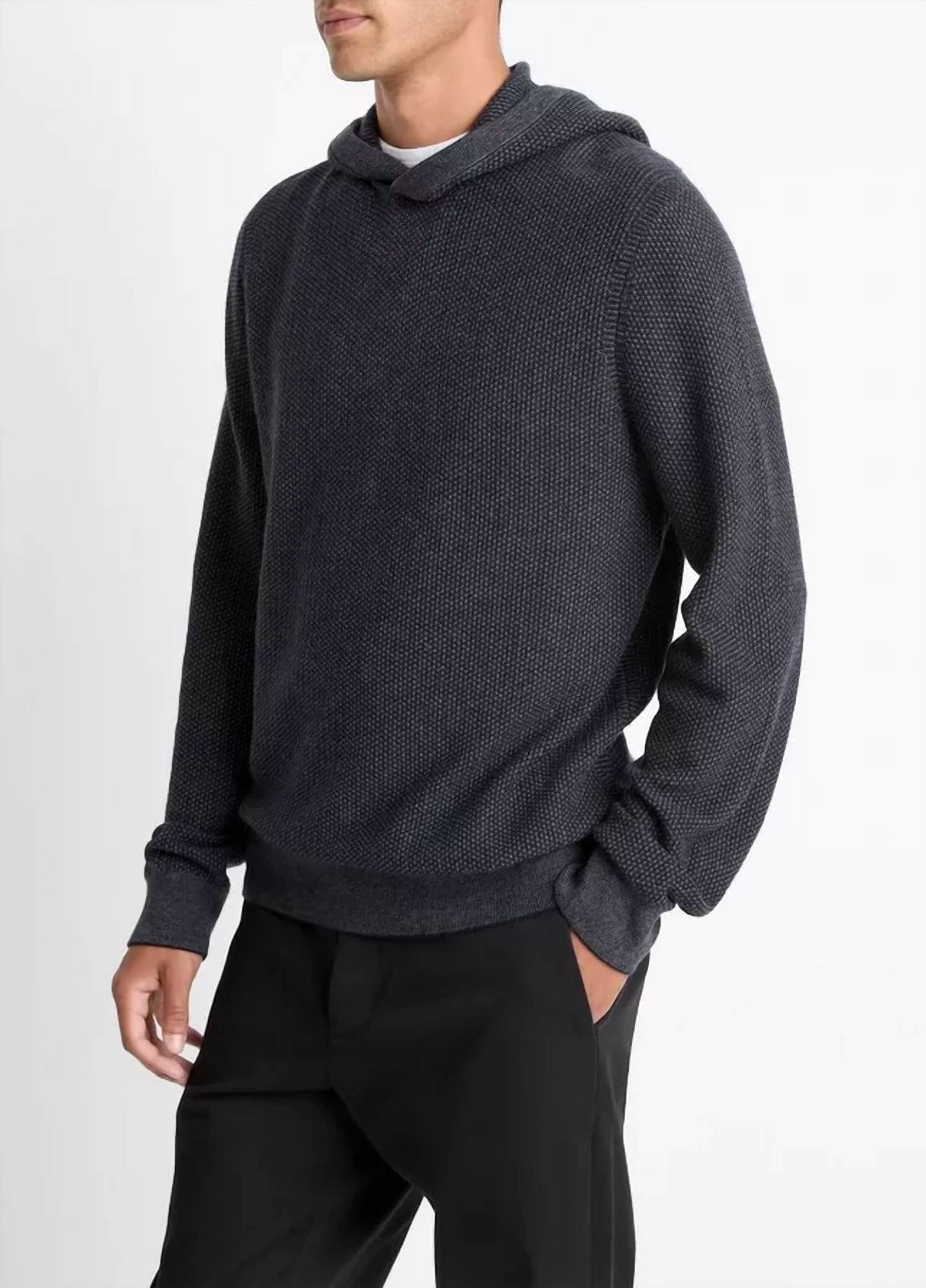 Vince - Geo Jacquard Long Sleeve Hoodie