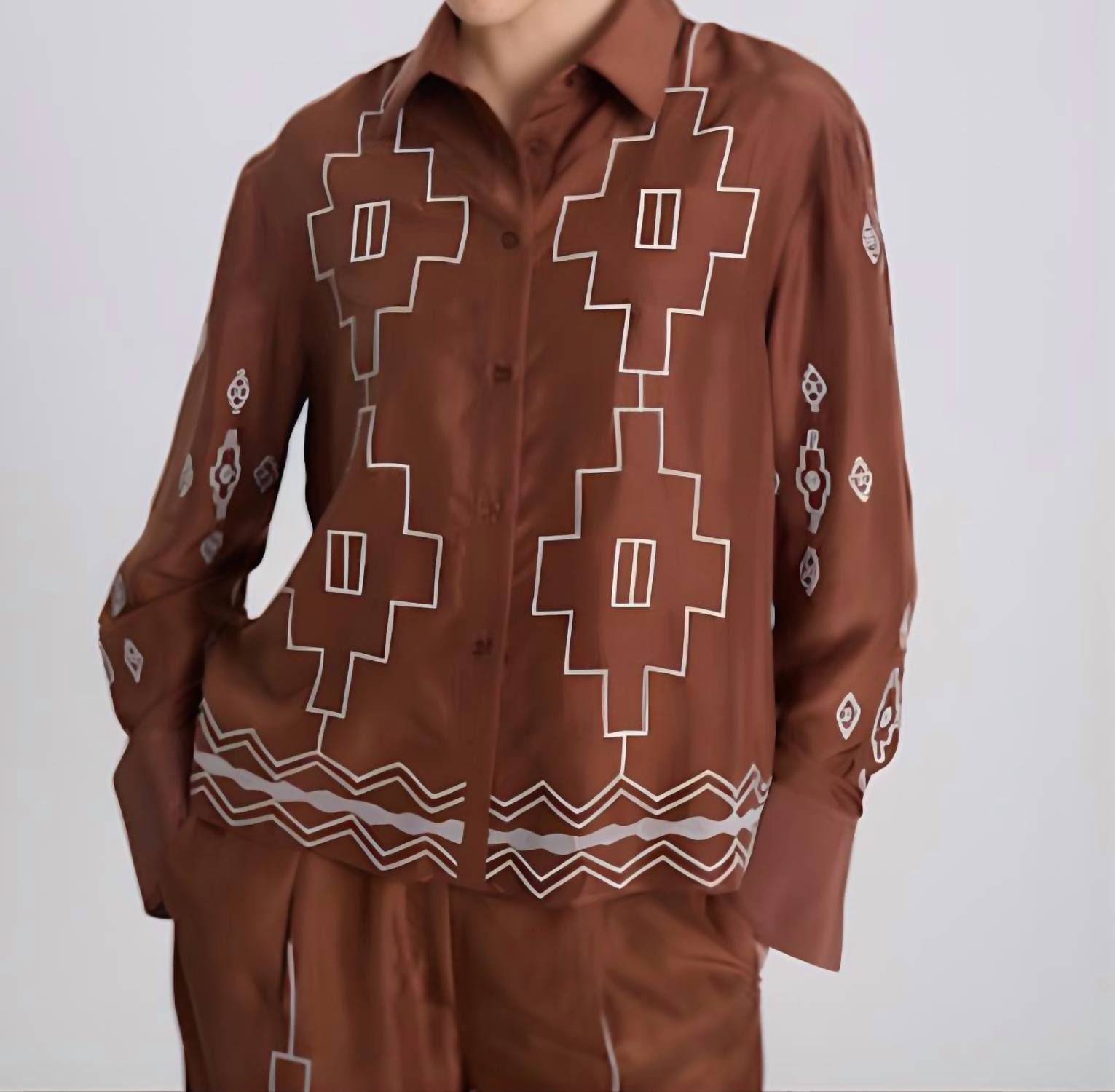 Maria Cher Mile Hile Stella Shirt in tobacco - women's shirt