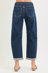 RISEN Slouch & Stitch Barrel Jeans in dark wash - women's jeans - alternate view
