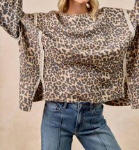 Bibi - Oversized Waffle Thermal Sweatshirt