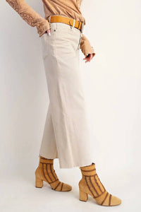 Easel - Button-front High-rise Twill Pants