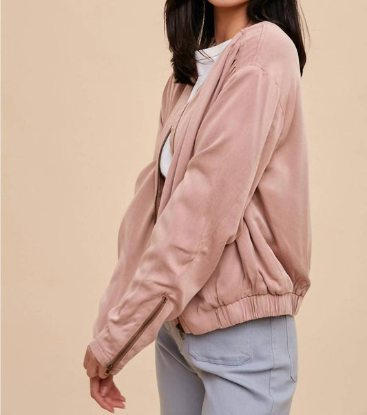 In-Loom - Garment Washed Tencel Bomber Jacket
