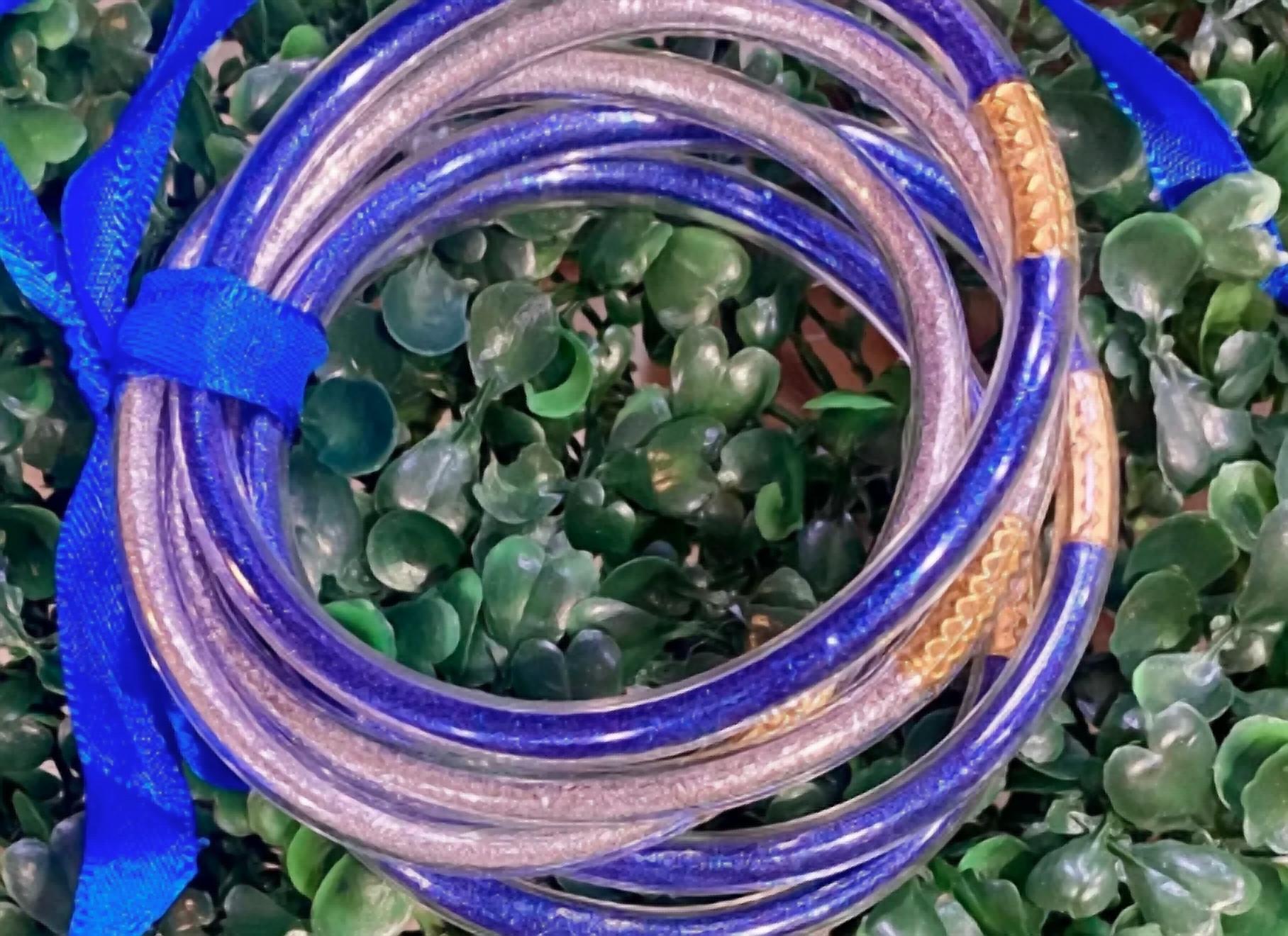 Crystal Breeze - Women's Sparkle Jelly Tube Bracelet Set