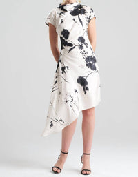Natori - Asymmetric Pleated Dress