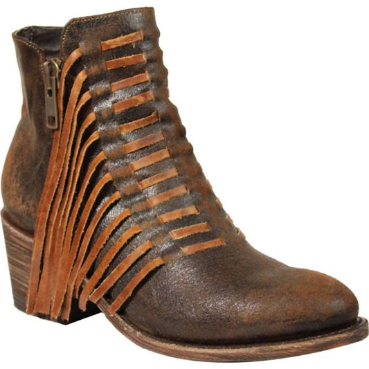 Corral - Women's Fringe J Toe Ankle Boot