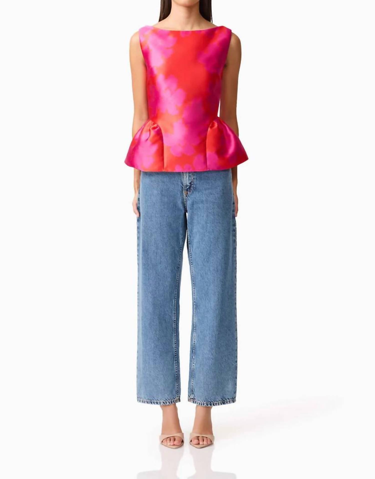ELLIATT Eloise Top in red fuchsia - women's shirt