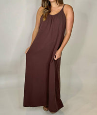 Bobi - Cami Low Back Maxi Dress
