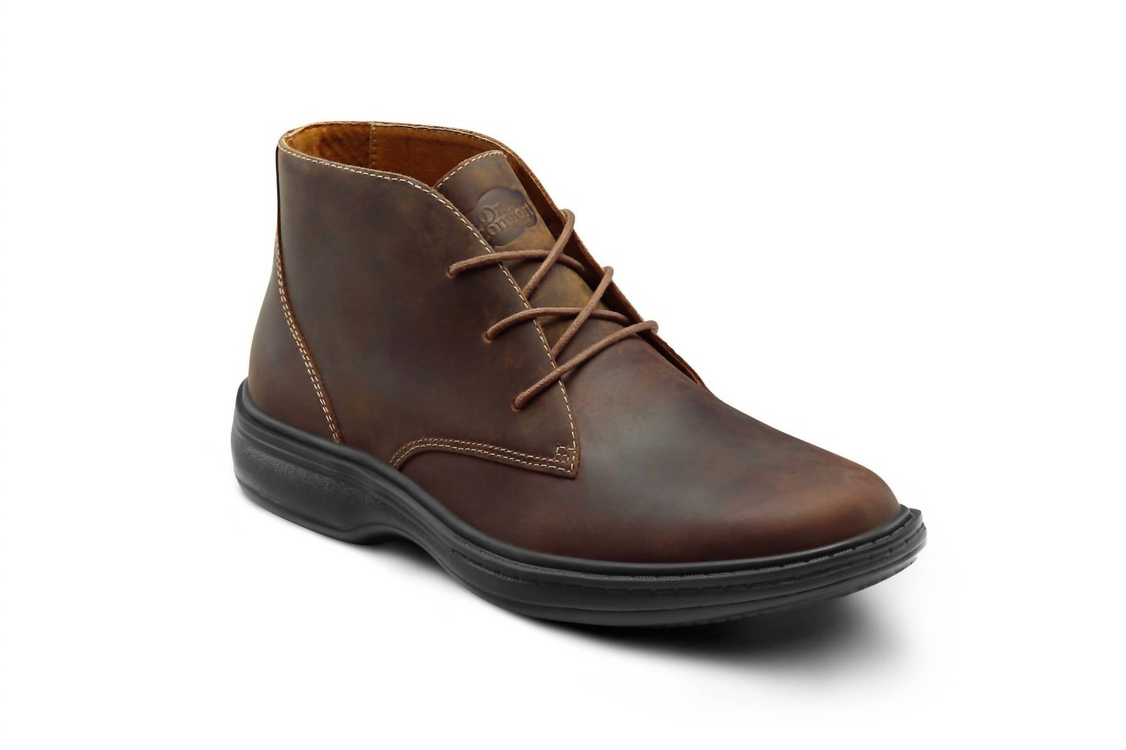Dr. Comfort Shoes Men's Ruk Chukka Boot in brown - men's boots