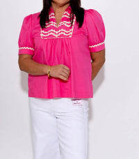 Jodifl - Fiona Ric Rac Accent Top