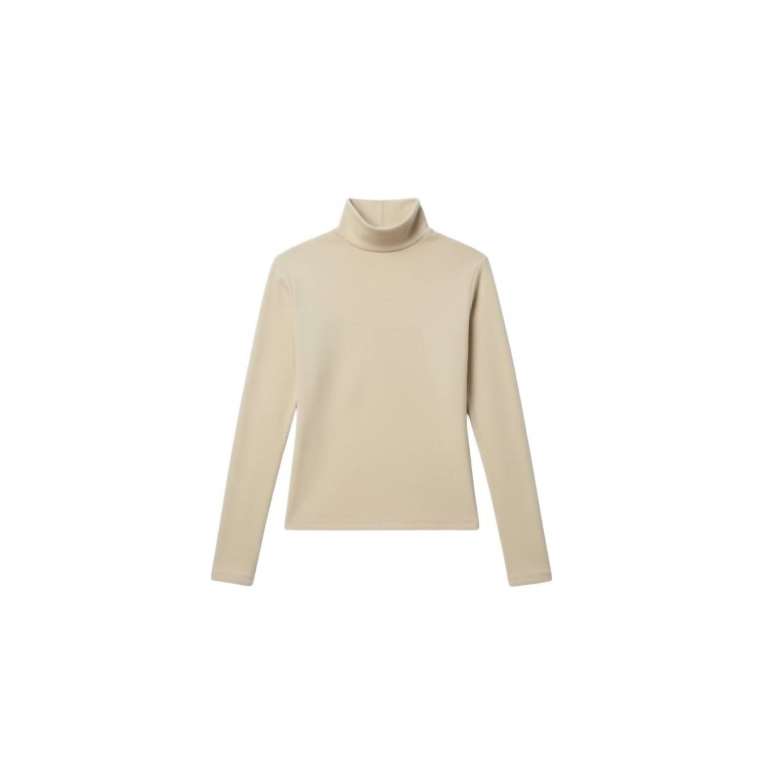 Ambar - Sleek Stretch Essential Mock-neck Long Sleeve Top