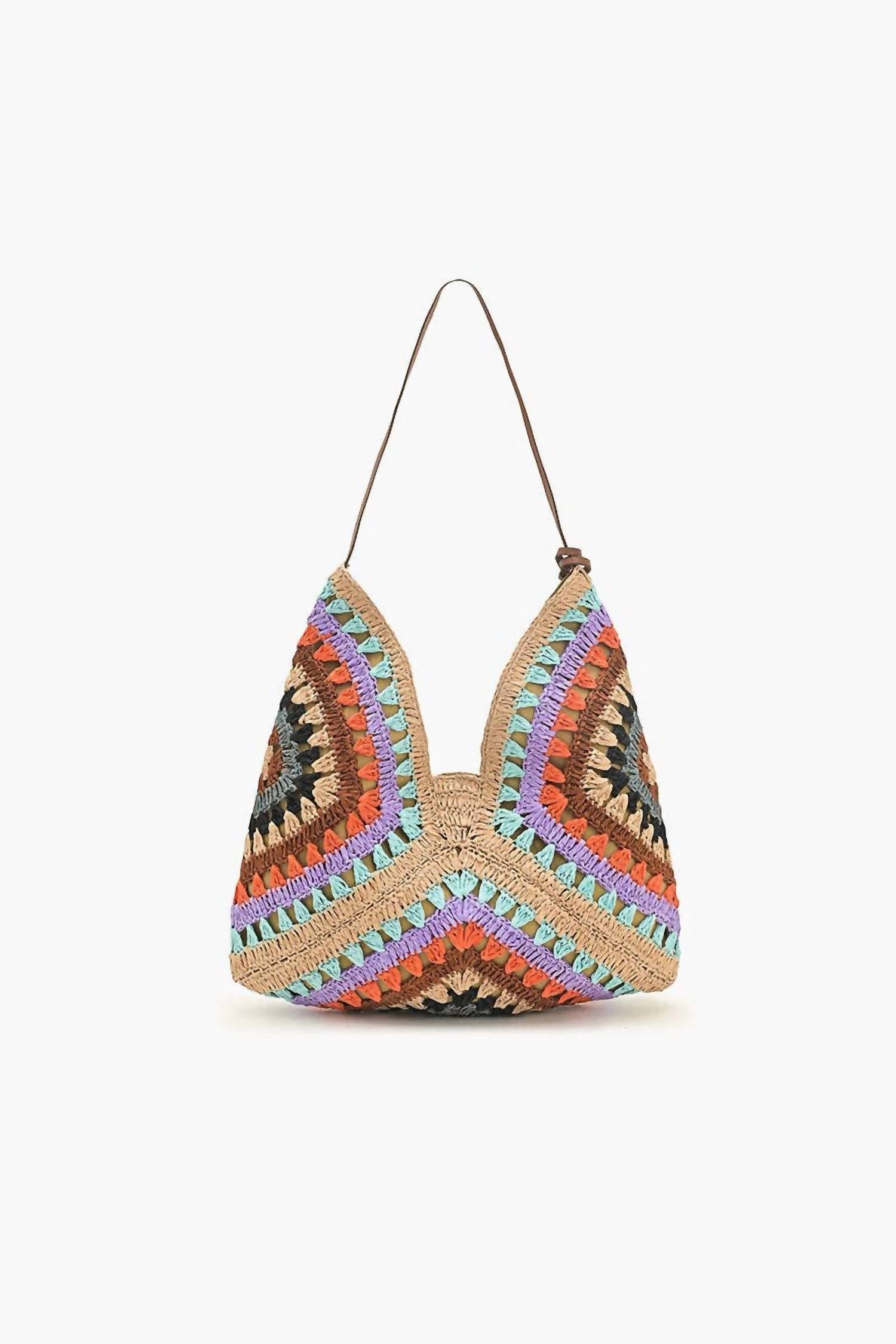 America & Beyond - Women's Raffia Hobo Bag