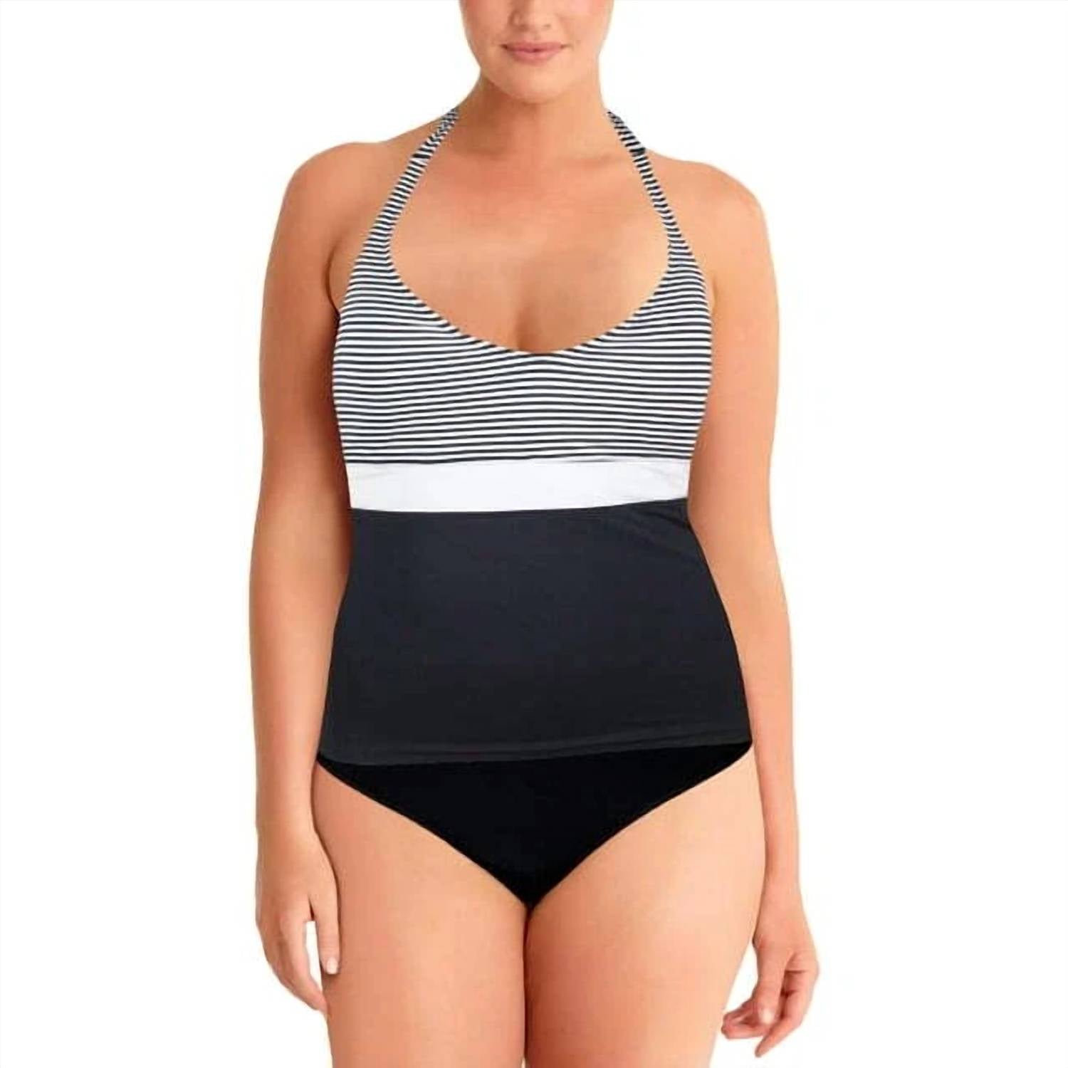 Bleu Rod Beattie - Bleu Rod Beattie Womens Striped Halter Swim Top Only