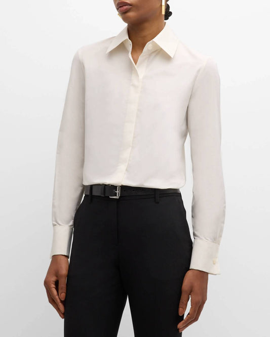 Lafayette 148 - Button-down Recycled Taffeta Blouse