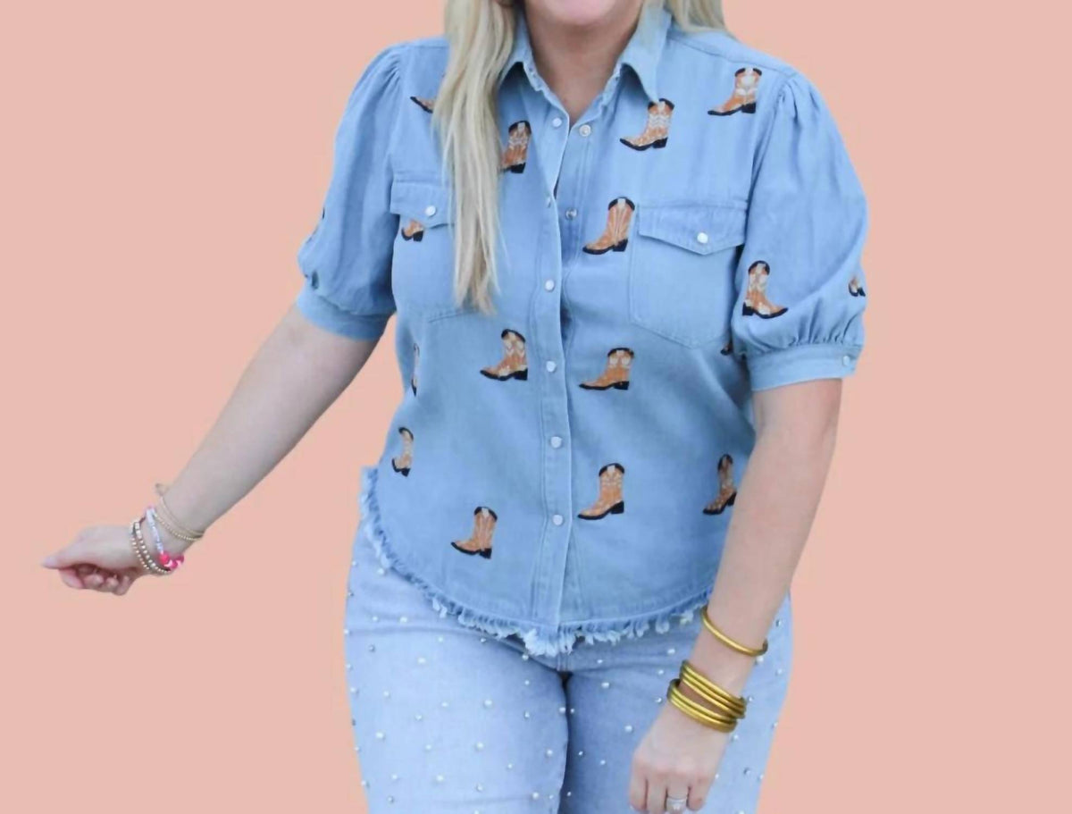 Layerz Clothing - Bailey Orange Boot Scootin' Bleachers Top