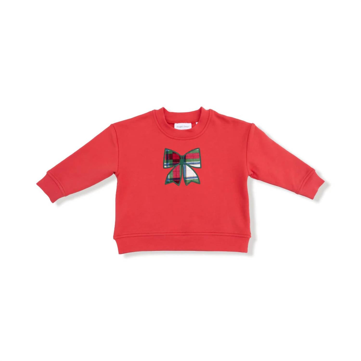 ANGEL DEAR Holiday Plaid Sweatshirt And Tutu Set in red - item - detail view