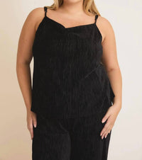 Gilli - Velvet Cowl Neck Pant Set