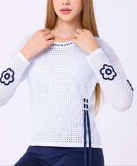 French Kyss - Handmade Flower Tie Top