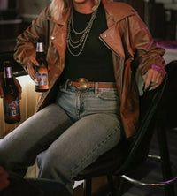 With Love, Molly - Ollie Oversized Vegan Leather Western Moto Jacket
