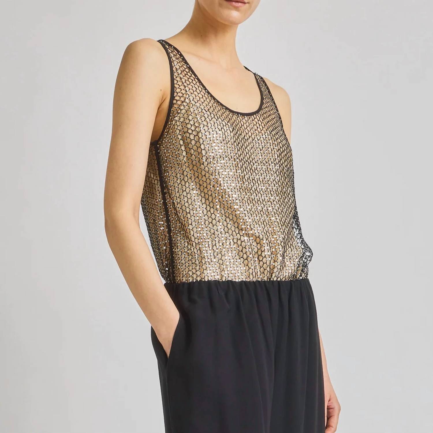 Saint Art - Menton Mesh Sequin Tank Top