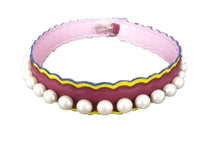 Fendi Women's You Pearl Embellished Shoulder Bag Strap in black cherry lemon - women's item - detail view