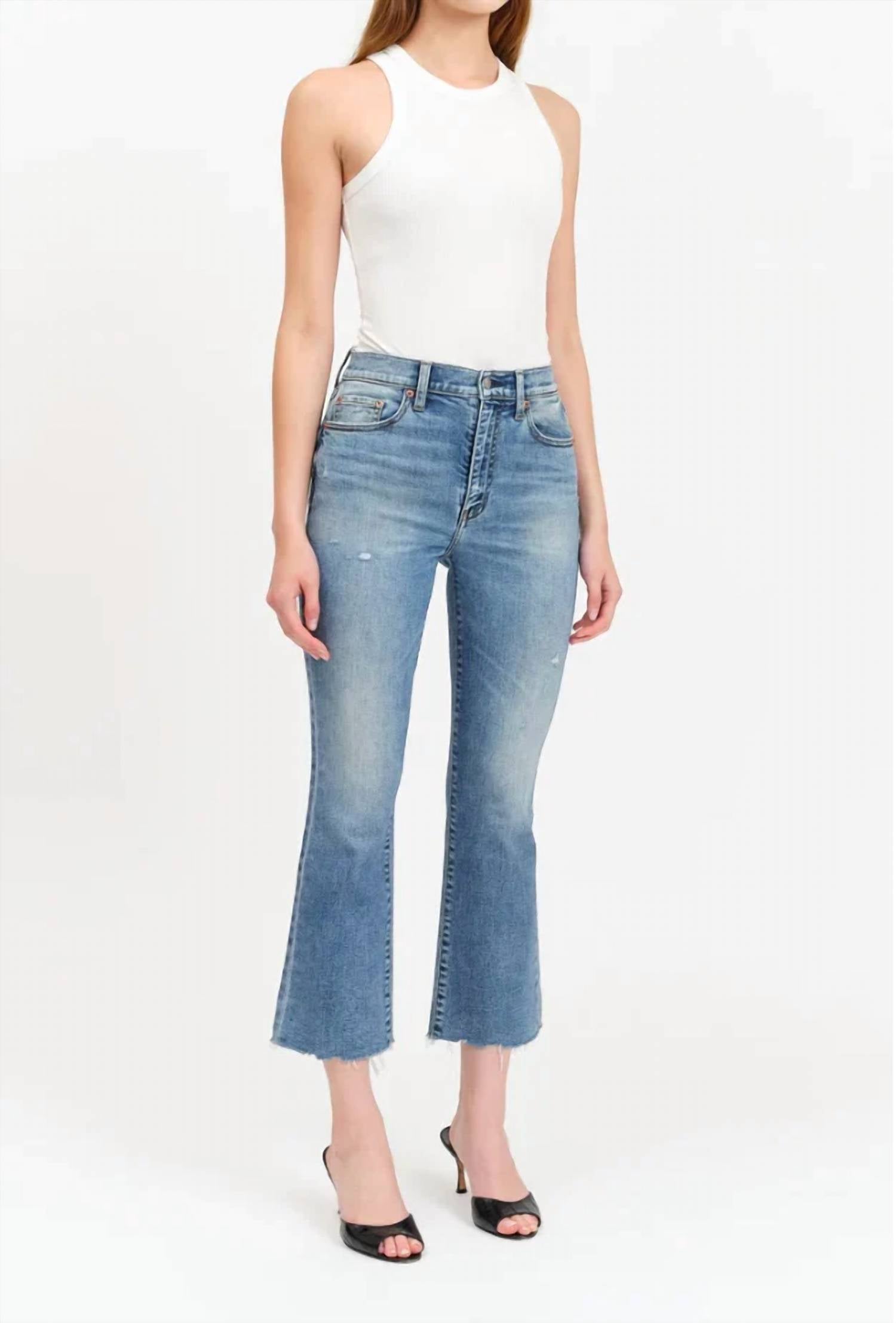 Daze - Shy Girl Crop Flare Jeans