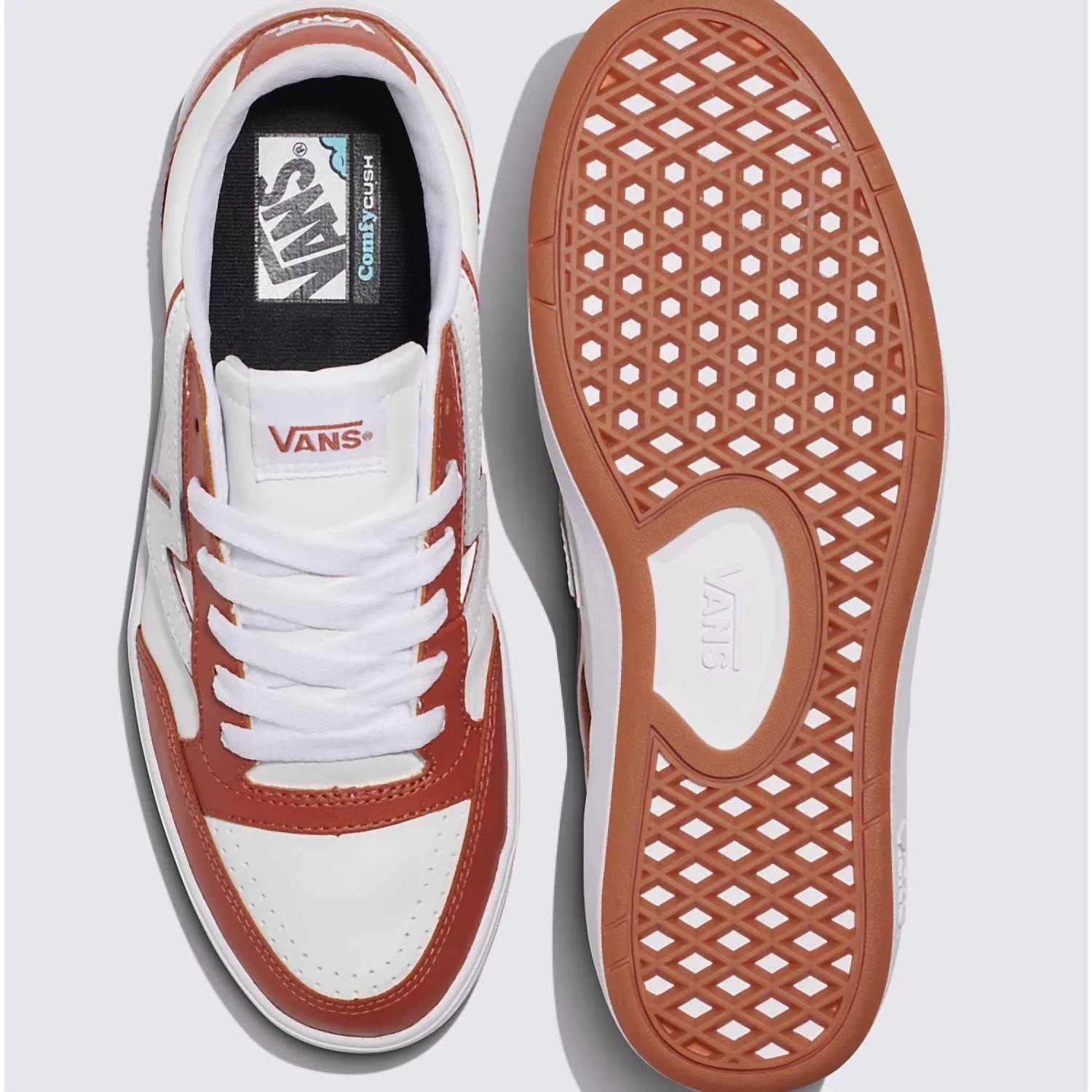 Vans Men's Lowland ComfyCush Shoe in 2 tone leather auburn - men's sneaker - view 4