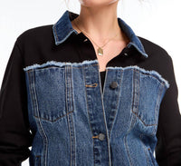 Fdj - Mixed Media Denim Jacket