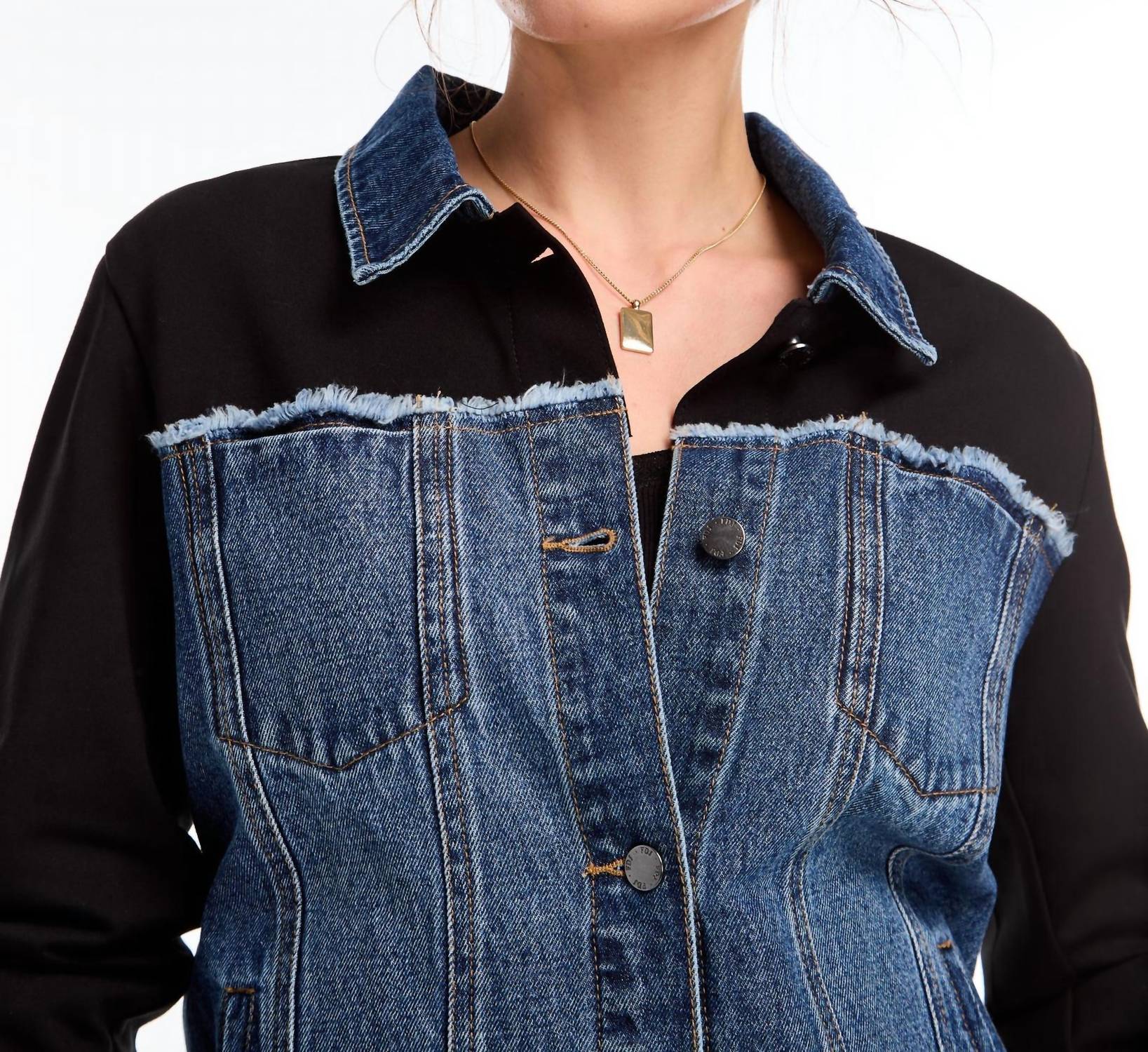 Fdj - Mixed Media Denim Jacket