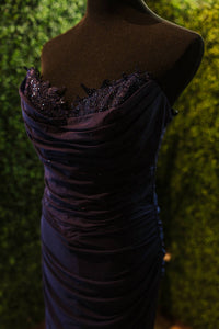 La Femme Women's Prom Dress in marine blue - women's dress - view 5