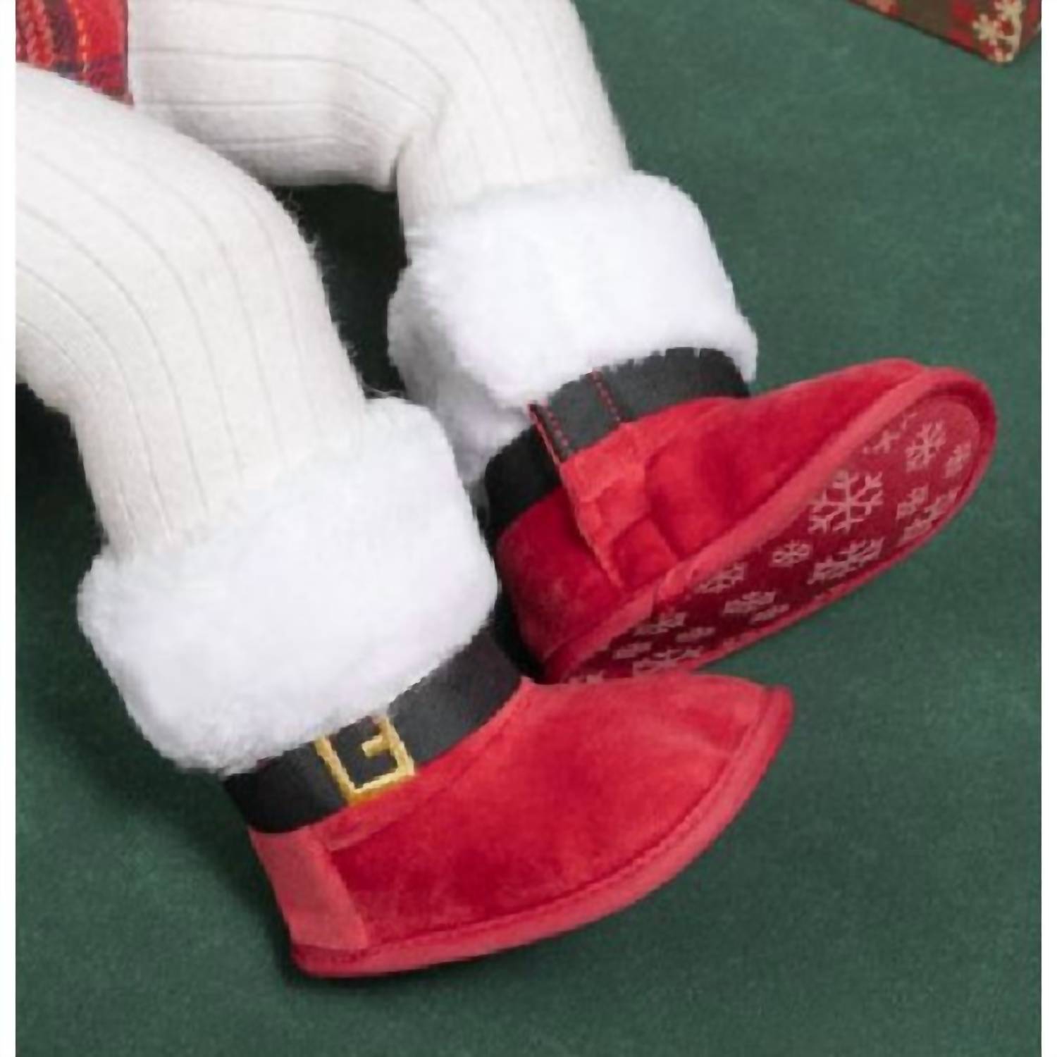 Kidscharm - Girls Faux Suede Santa Baby Boots