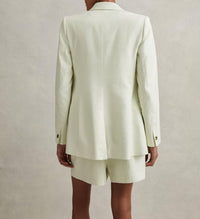 Reiss - Dianna Double Breasted Linen Blend Suit Blazer