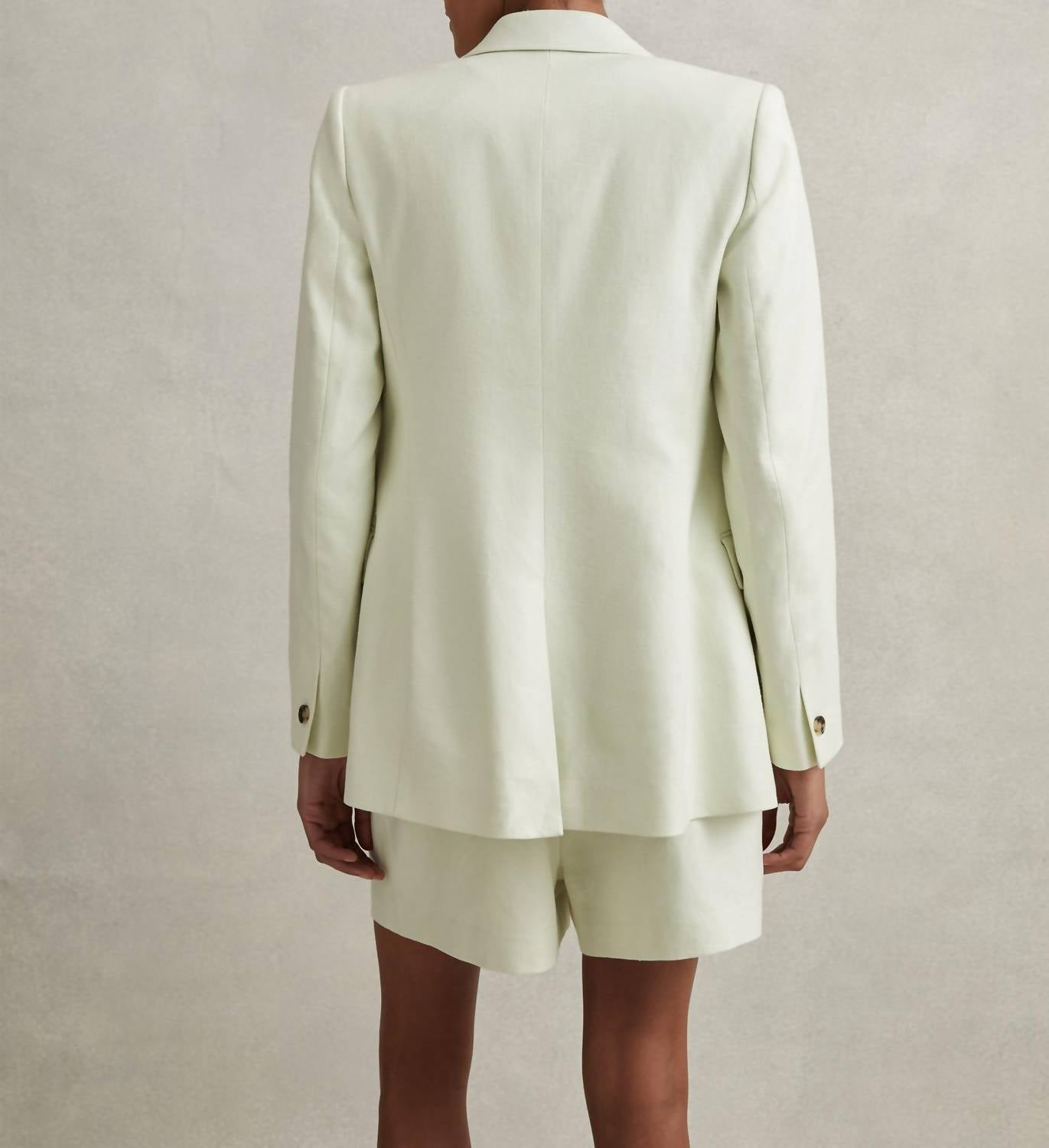 Reiss - Dianna Double Breasted Linen Blend Suit Blazer