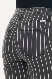 Kancan - Stripe Pants With Frayed Hem