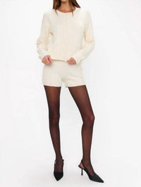 Show Me Your Mumu Throw On Cardigan in snow cable knit - women's cardigan - alternate view