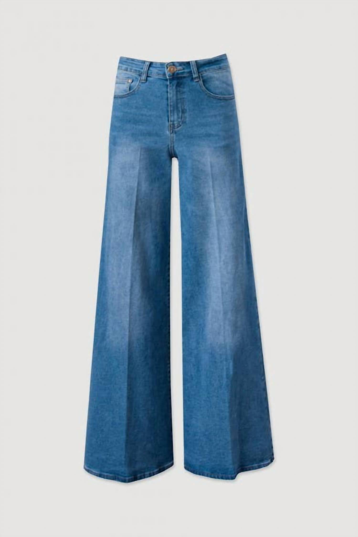 Ferrache - High Waisted Wide Leg Jeans