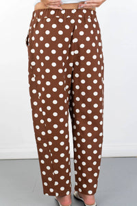 Olivaceous - Carina Polka Dot Straight-leg Pants