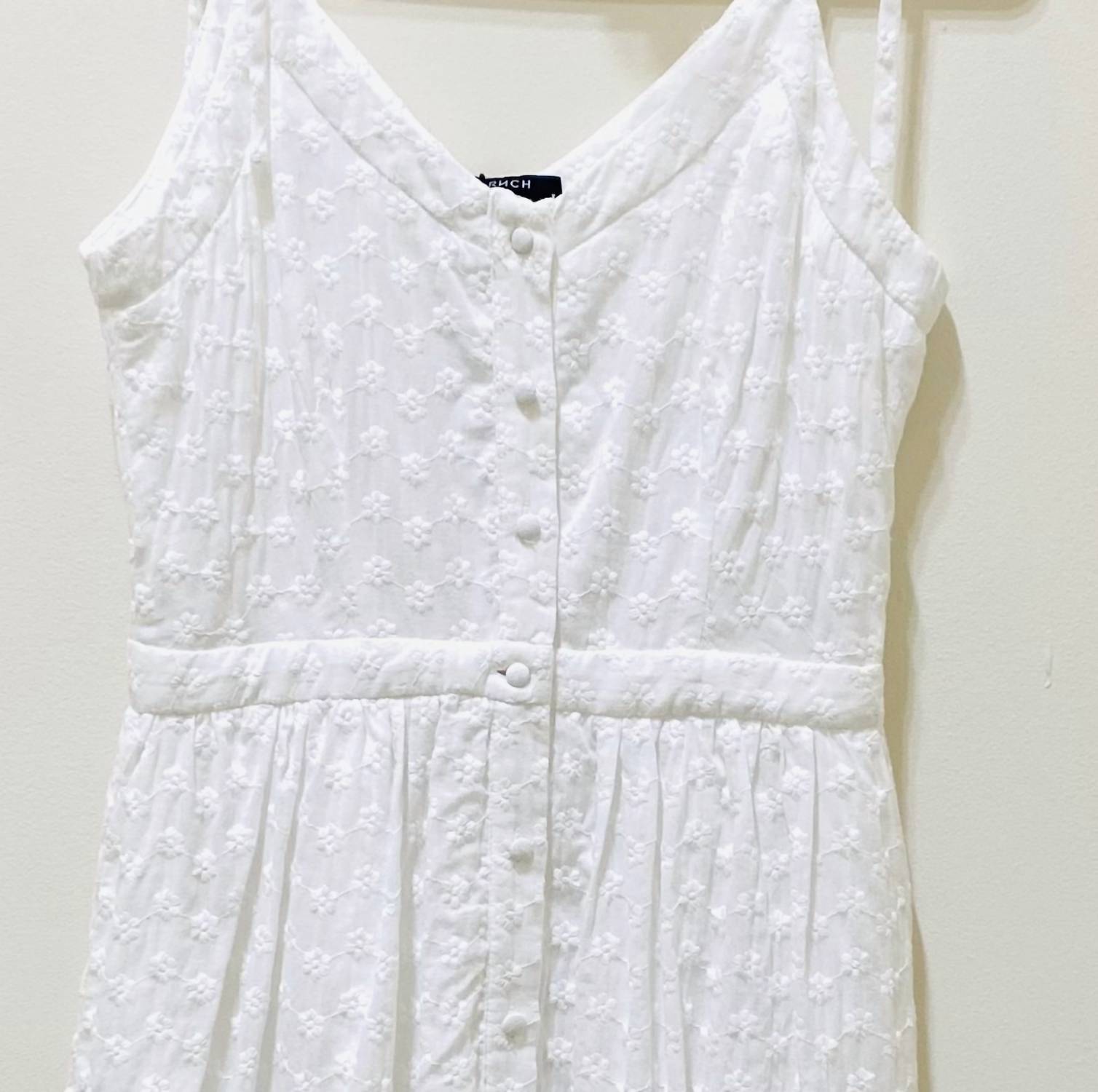 FRNCH Women's Akina Dress in white - women's dress - detail view