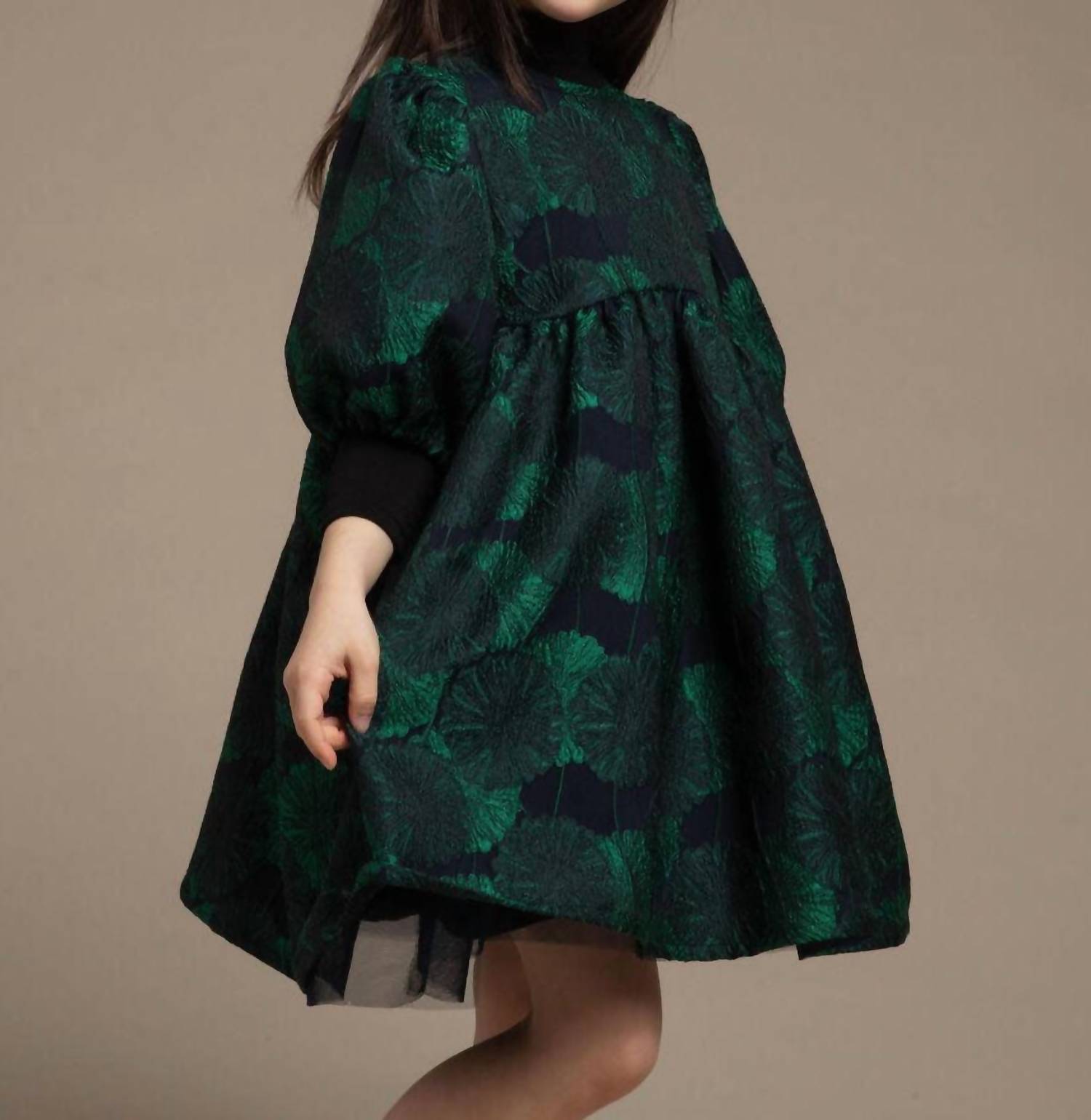 Petite Hailey - JACQUARD BALLOON DRESS