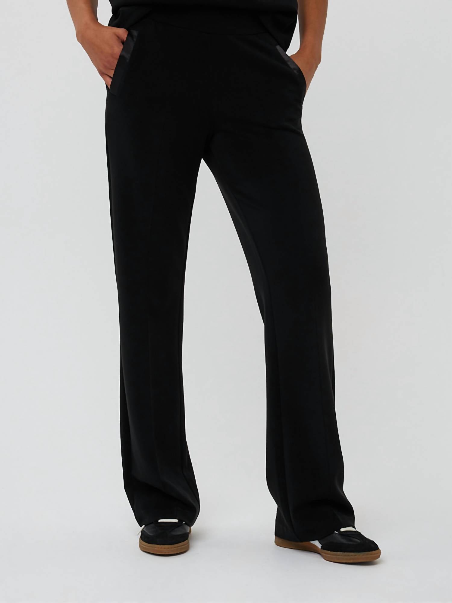Esqualo - Modal Wide Leg With Seam And Drawstring Trouser