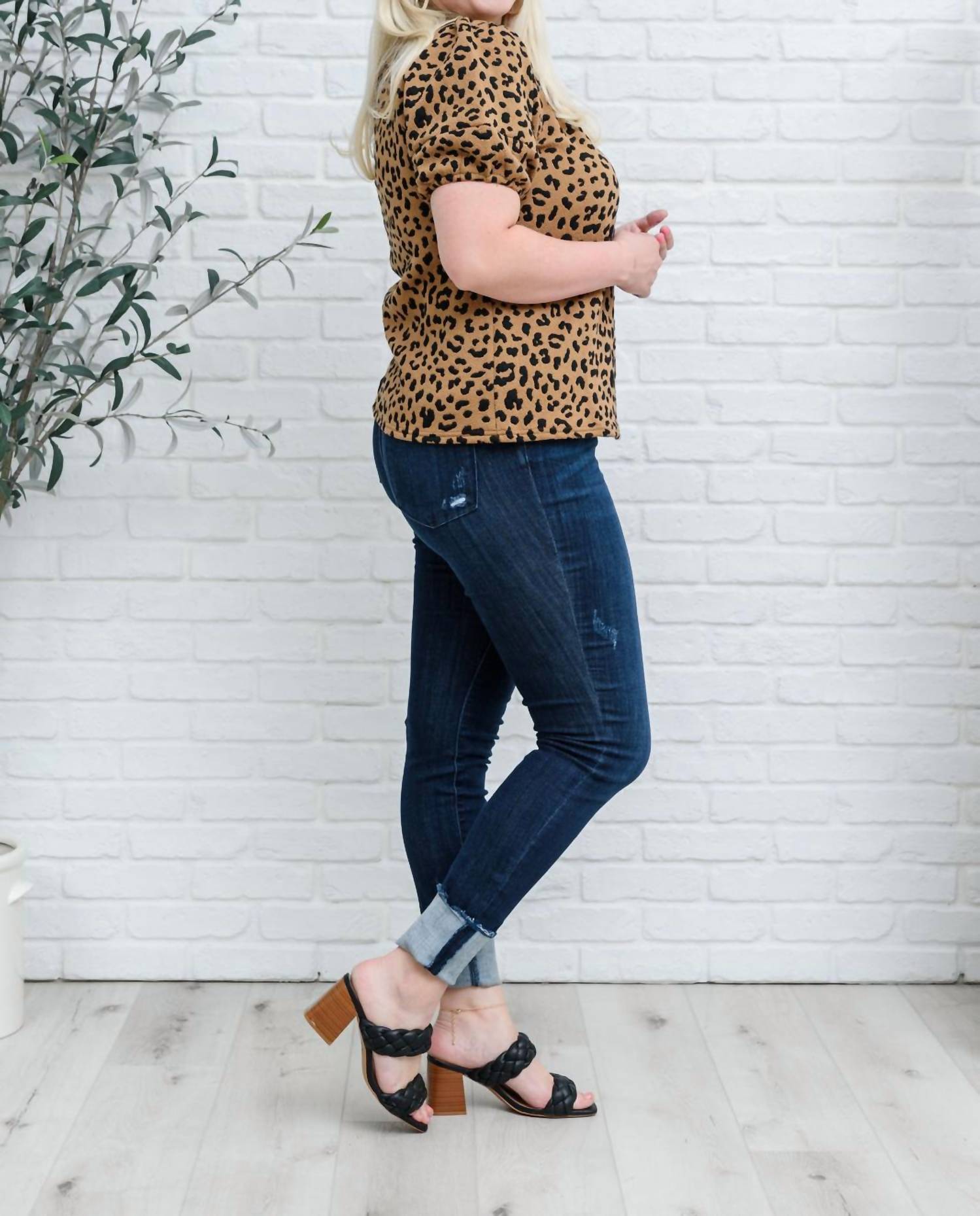 Hailey & Co - Spotted Animal Print Blouse